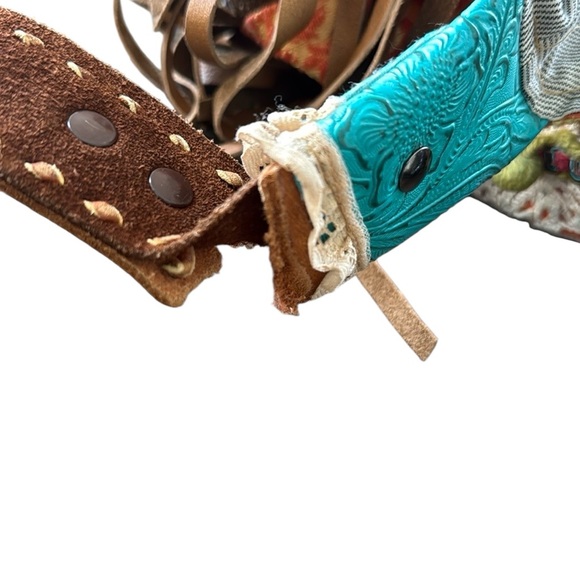 Vivie Borsetta Embroidered Fringe Crossbody Bag Boho Western Hippie - Picture 13 of 13